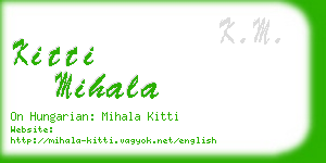 kitti mihala business card